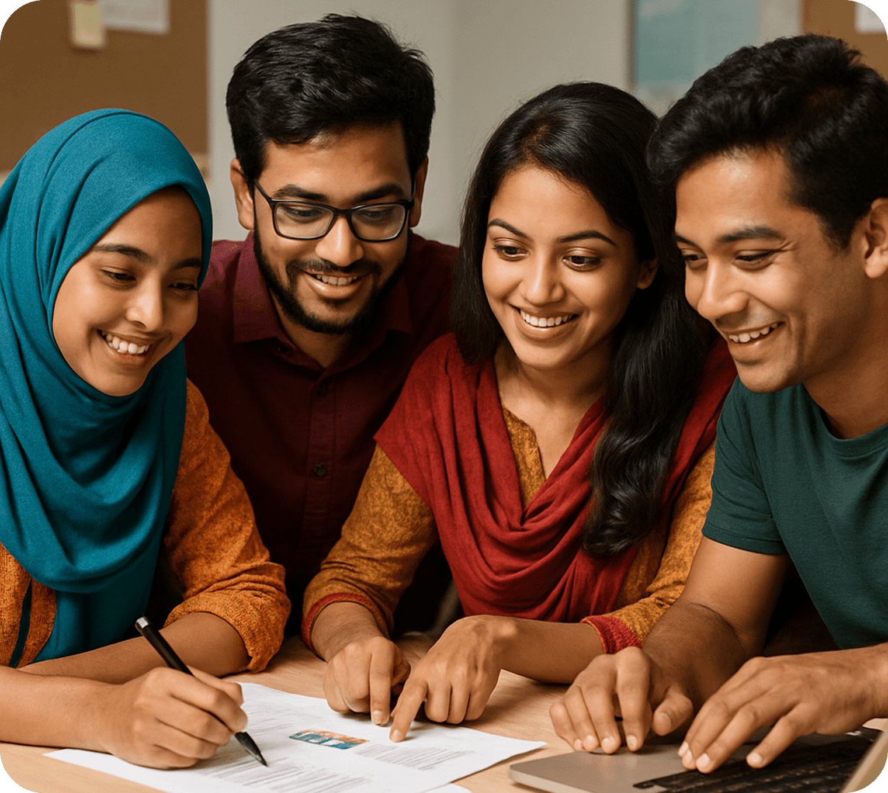 Group of people working together